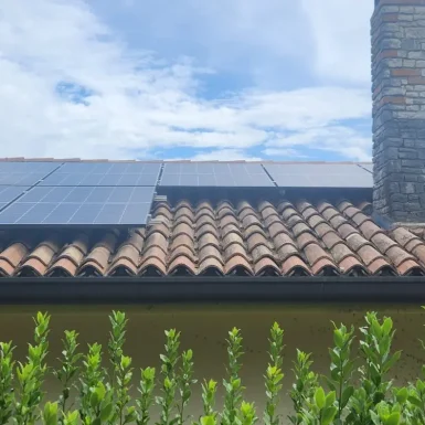 Die fertig installierte PV-Anlage.